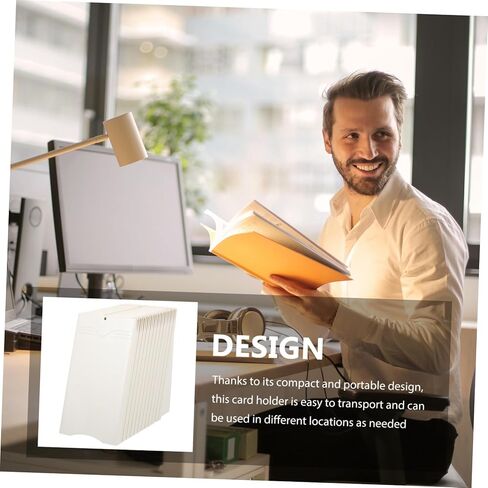 Wall-Mount Card Holder Rack Retractable Cards Organizer for Warehouse Attendance Office Label Storage Multi-Functional Practical Slot Shelf for Home and School Use in Saudi Arabia