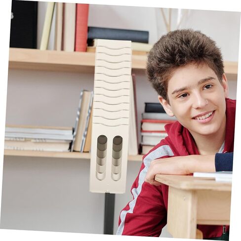 Wall-Mount Card Holder Rack Retractable Cards Organizer for Warehouse Attendance Office Label Storage Multi-Functional Practical Slot Shelf for Home and School Use in Saudi Arabia