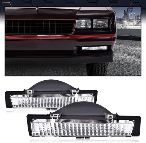 PIT66 Parking Lamps Compatible with Chevy Monte Carlo SS 1983-1988/Compatible with Chevy Monte Carlo 1981-1986 (does not fit LS 1986-1988) 919025, 919026 White in Saudi Arabia