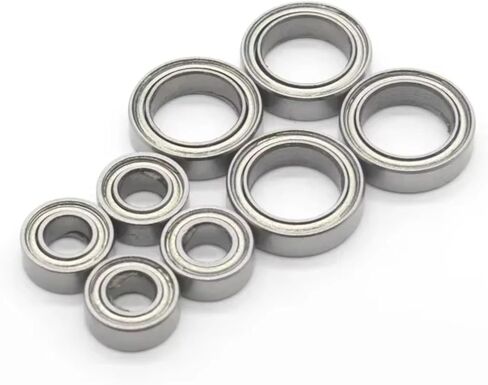 RC Car Upgrade Part For HSP 102068 94122 94123 94107 94111 94155 94166 94177 94188 1/10 Mount Ball Bearings 02138 02139 02079 02080 RC Car Parts(Silver) in Saudi Arabia