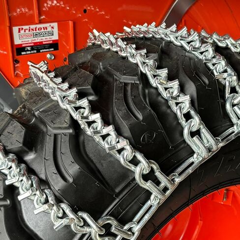TireChain.com 16.9-24, 17.5-24, 17.5L-24, 320/85R38 TWO-LINK V-BAR Tractor Tire Chains set of 2 in Saudi Arabia