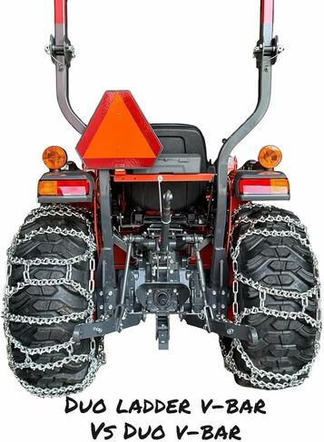 TireChain.com 13.9-36، 13.9 36 سلاسل إطارات Duo Grip Tractor V-BAR مجموعة من 2 in Saudi Arabia