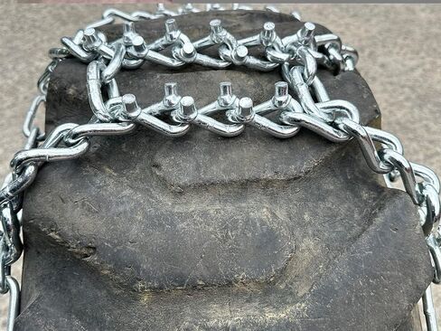 TireChain.com 14.9-38، 14.9 38 سلاسل إطارات ذات قبضة مزدوجة للجرارات مجموعة من 2 in Kuwait