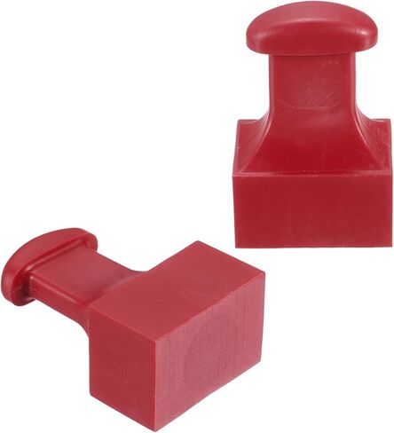 PATIKIL 40x30mm Stamp Rubber Round Handle, 2 Pcs Rubber Stamp Mounts Drawer Pulls for Carving Making DIY Crafting Scrapbooking, Red in Saudi Arabia