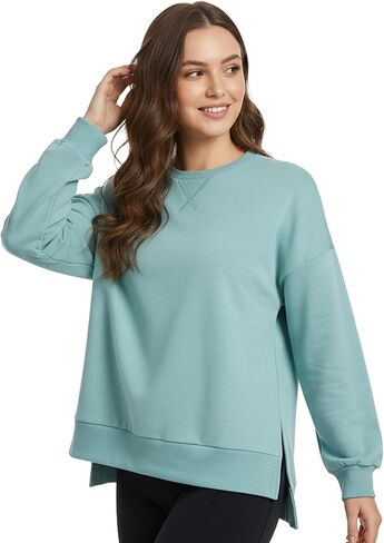 AURUZA Crewneck Sweatshirt for Women Long Sleeve Sweatshirt Drop slit sweatshirt in Saudi Arabia