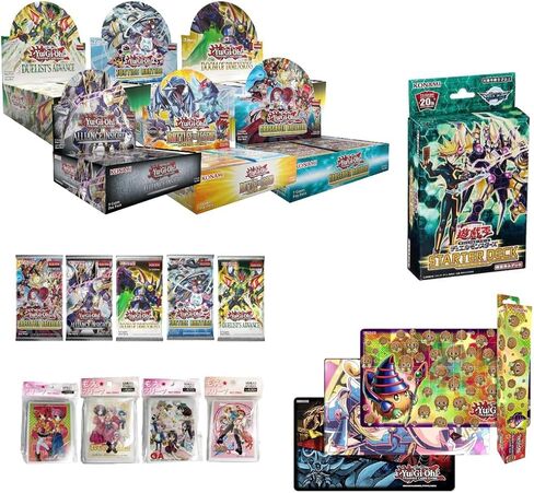 يو غي أوه! حزمة هدايا Yugioh Tournament Ready Starter Deck Builder: 1 صندوق معزز + 5 عبوات معززة متنوعة + 1 Duel Monsters Starter Deck + 1 حزمة أكمام ذات حجم قياسي + 1 مفرش لعب مطاطي in Saudi Arabia