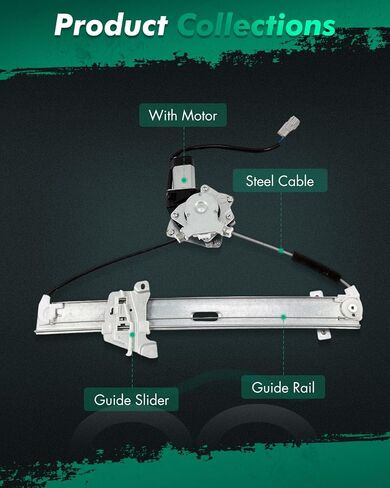 SCITOO Power Window Regulator With Motor fit for 2004 2005 2006 2007 2008 2009 2010 2011 2012 for Mitsubishi Galant Rear Left Side 748-584 in Saudi Arabia