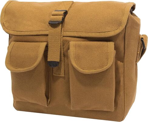 Rothco Canvas Ammo Crossbody Shoulder Bag, Coyote Brown in Kuwait