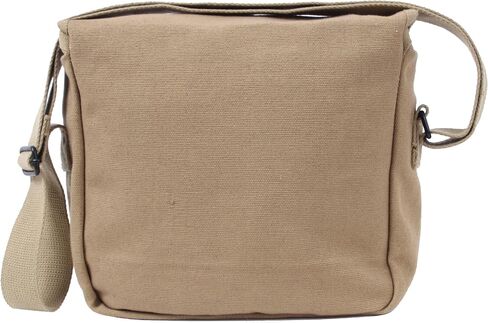 Rothco Canvas Utility Shoulder Bag – Vintage Crossbody Bag for Men – Heavyweight Cotton Canvas – 10" x 8" x 7" – Coyote Brown in Saudi Arabia