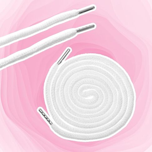 4 PCS Drawstring Cord, Replacement Drawstring for Sweatpants White Drawstrings Threader Pants Cord Elastic Hoodie String Replacement with Easy Threader Tool for Pants Jackets Trunks Coat in Kuwait