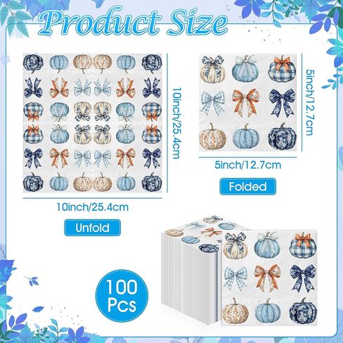 100 قطعة من المناديل الورقية لعيد الميلاد وأجراس عيد الميلاد ومناديل الغداء للاستعمال مرة واحدة لأدوات مائدة عيد الميلاد ومناديل عيد الميلاد ومنديل ديكور للعطلات لمستلزمات حفلات العطلات (5 × 5 بوصة) in Kuwait