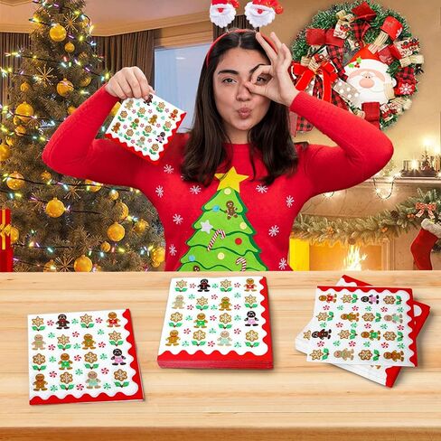 Christmas Snowflake Paper Napkins, Party Napkins 80 Pieces White Disposable Dinner Paper Napkins for Xmas Party Table Decorations in Kuwait