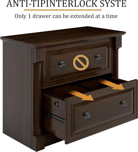 blini 2 Drawer File Cabinet Farmhouse Lateral File Cabinet with Hanging File Folders，Fits Letter/Legal/A4 Sizes, 36.8" Large Wood File Storage Cabinets Printer Stand for Home Office in Saudi Arabia