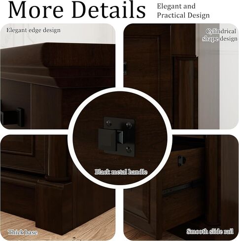 blini 2 Drawer File Cabinet Farmhouse Lateral File Cabinet with Hanging File Folders，Fits Letter/Legal/A4 Sizes, 36.8" Large Wood File Storage Cabinets Printer Stand for Home Office in Saudi Arabia