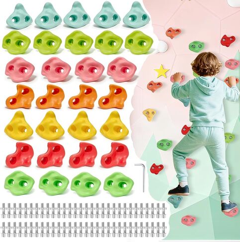 20 PCS Large Rock Climbing Holds for Kids, Large Climbing Holds Adult Rock Wall Holds Climbing Rock Wall Grips for Indoor and Outdoor Playground Play Set in Saudi Arabia