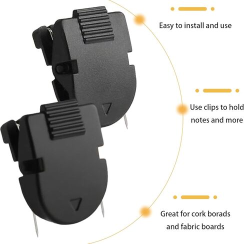 15 PCS Cubicle Clips Black Plastic Cubicle Accessories Hooks for Fabric Walls Panels Wall Clips for Hanging Office Notes Photos Frame Memos Accessories Decor in Kuwait