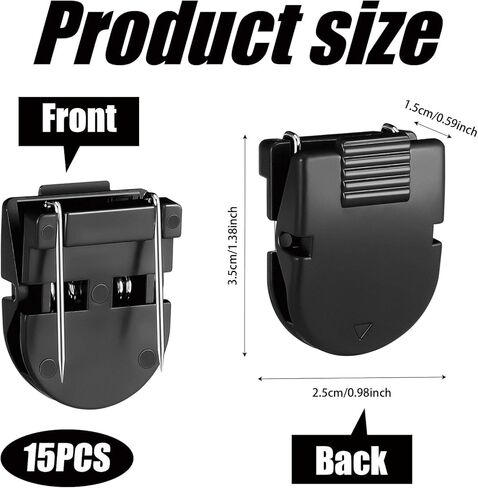 15 PCS Cubicle Clips Black Plastic Cubicle Accessories Hooks for Fabric Walls Panels Wall Clips for Hanging Office Notes Photos Frame Memos Accessories Decor in Kuwait