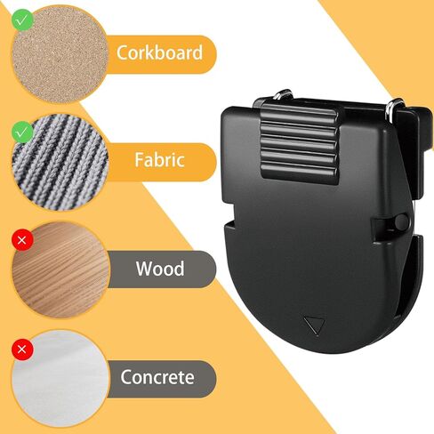 15 PCS Cubicle Clips Black Plastic Cubicle Accessories Hooks for Fabric Walls Panels Wall Clips for Hanging Office Notes Photos Frame Memos Accessories Decor in Kuwait