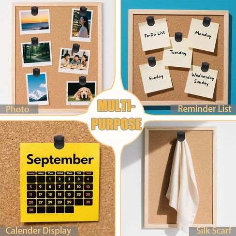 15 PCS Cubicle Clips Black Plastic Cubicle Accessories Hooks for Fabric Walls Panels Wall Clips for Hanging Office Notes Photos Frame Memos Accessories Decor in Kuwait