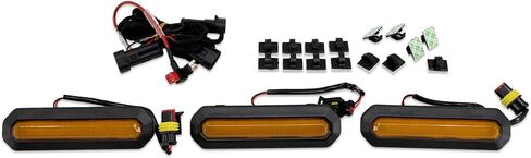 IAG I-Line 3PC Amber Grill LED Light Kit w/Plug & Play Harness for Ford Bronco 2021+ (Base/Black Diamond Models Only) in Saudi Arabia