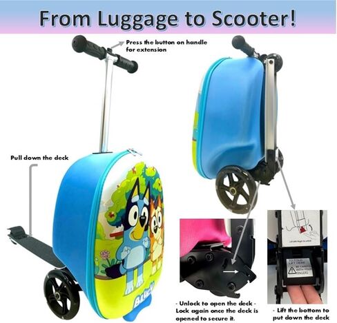 سكوتر حقيبة الركوب المرخص للأطفال مقاس 18 بوصة من Fast Forward - سكوتر خفيف الوزن يمكن حمله على الأمتعة مع عجلات مضيئة LED (سبايدر مان) in Kuwait
