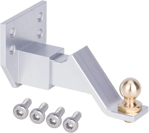أجزاء لـ D90 1/10 CNC لتسلق السيارات المعدنية سحب مقطورة هوك قطرة عقبة استقبال RC الزاحف الملحقات (فضية) in Saudi Arabia