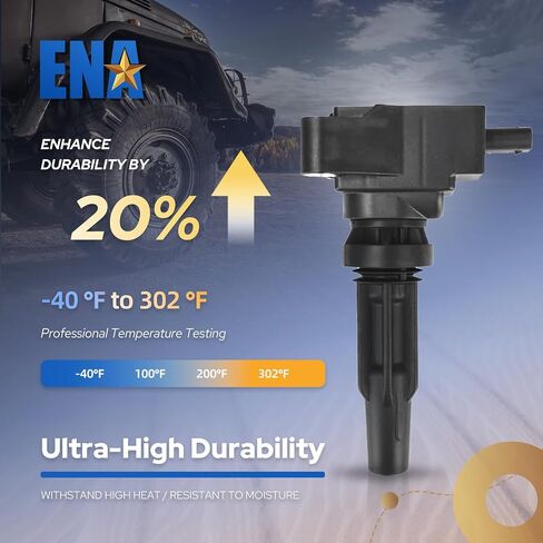 حزمة ملف الإشعال ENA UF855 متوافقة مع Ford Explorer Escape Edge Maverick Ranger Bronco Sport Lincoln Nautilus Corsair 2004 2019-2025 2.0L 2.3L L4 مجموعة من 4 قطع بديلة لـ DG574 in Kuwait