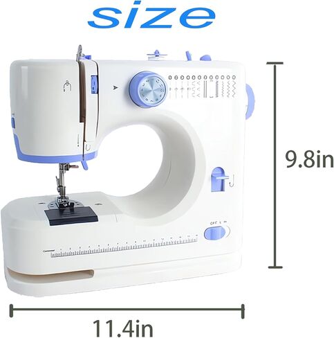 ماكينة خياطة مزودة بـ 12 غرزة مدمجة وسرعتين (سرعات عالية ومنخفضة) للمبتدئين مع مجموعة ملحقات، مع دواسة قدم، وإضاءة LED in Kuwait