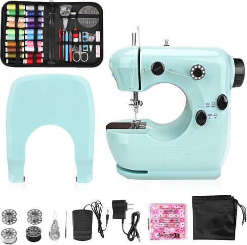 Mini Sewing Machine for Beginners Portable:Pink Small Sewing Machines for Kids Easy Use with Sew Kits in Saudi Arabia