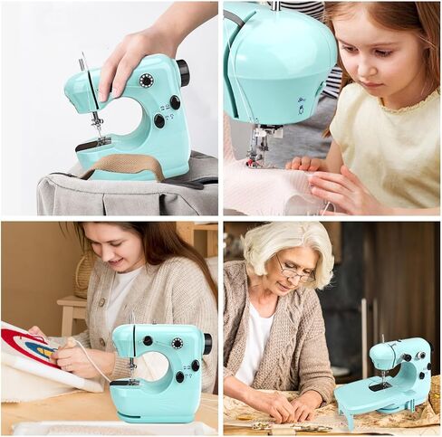 Mini Sewing Machine for Beginners Portable:Pink Small Sewing Machines for Kids Easy Use with Sew Kits in Saudi Arabia