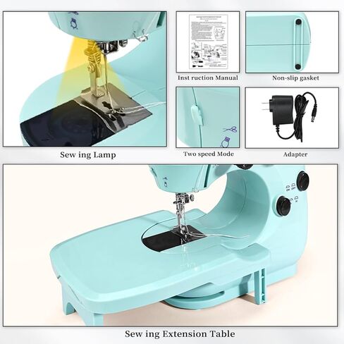 Mini Sewing Machine for Beginners Portable:Pink Small Sewing Machines for Kids Easy Use with Sew Kits in Saudi Arabia