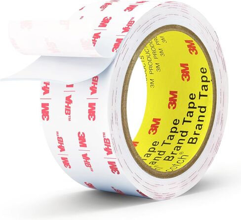 0.39in X 9.85ft Double Sided Tape Heavy Duty, Removable Mounting Tape for Wall, White Sticky Foam Tape, Picture Hanging Strips & Poster Hanger, Waterproof Adhesive Strips for LED Light in Kuwait