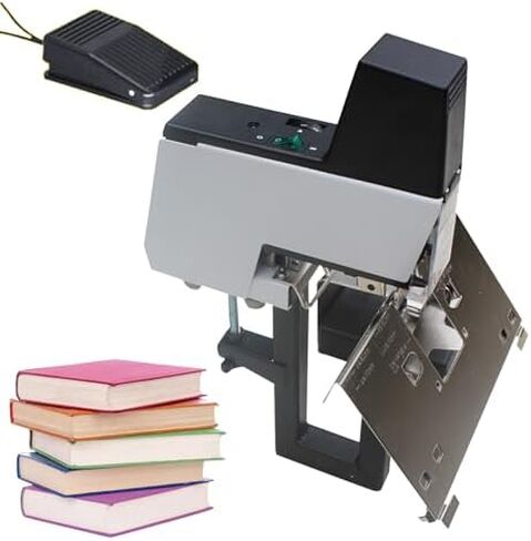 Electric Stapler, Automatic Saddle Binder Machine, 2-40 Sheet Capacity, 1-9 Levels Binding Pressure Knob, 110V, for Office in Saudi Arabia