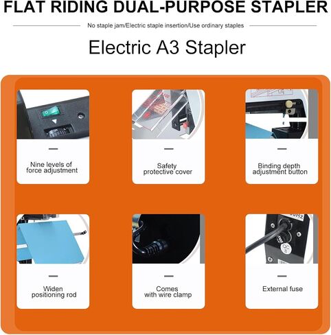 Updated Auto Electric Stapler Stitching Machine, Automatic Binder Machine, Electric Auto Rapid Stapler Flat Book Binding Machine in Saudi Arabia