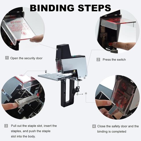 Updated Auto Electric Stapler Stitching Machine, Automatic Binder Machine, Electric Auto Rapid Stapler Flat Book Binding Machine in Saudi Arabia