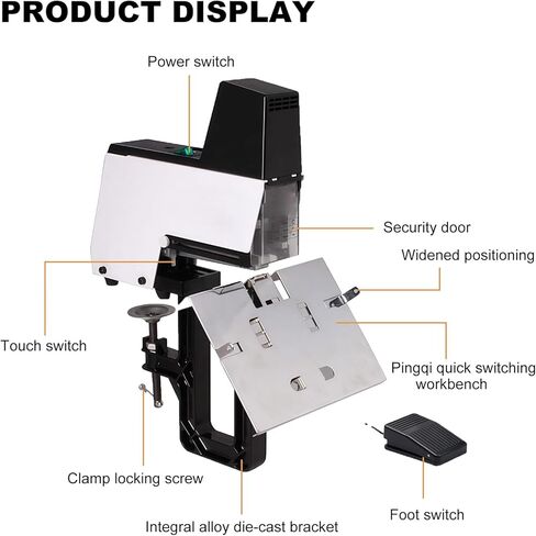 Flat Binder Machine, Electric Desk Stapler, Flat Stitch Stapler, Binding Thickness 40 Sheets, for Office, School & Print Shop in Saudi Arabia