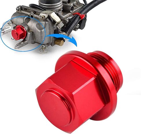 NICECNC Red Cylinder Cover FCR Carburetor Bolt Plug Cap & O-Ring Compatible with Honda CRF150R CRF250R CRF450R Compatible with Suzuki RMZ250 Compatible with KEIHIN 2 Stroke Applications See Fitment in Saudi Arabia