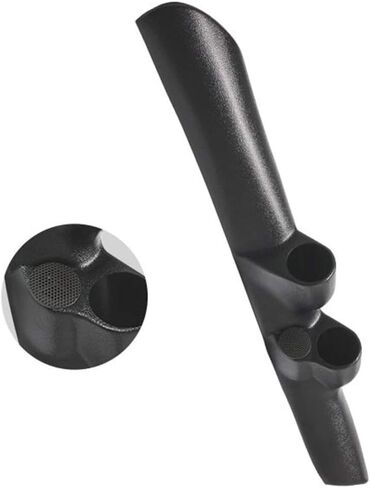 جراب GlowShift أسود كامل الحجم ذو عمود مزدوج متوافق مع Dodge Ram Cummins 1500 2500 3500 1998-2002 - فتحة مكبر صوت على شكل عمود من المصنع - بلاستيك ABS - حوامل (2) مقاييس 2-1/16 بوصة (52 مم) in Kuwait