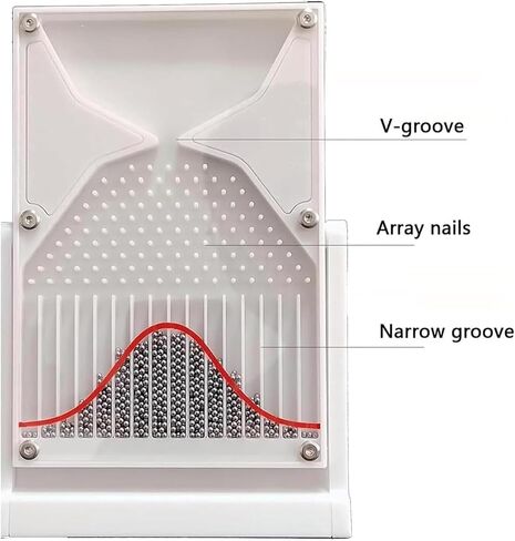 12 * 18cm Galton Board, Physics Lab Teaching Tool, Normal Distribution Mathematical Model, bability Teaching Demonstration with Curve, Desk Toy, Inspire Curiosity for Educators Students in Kuwait