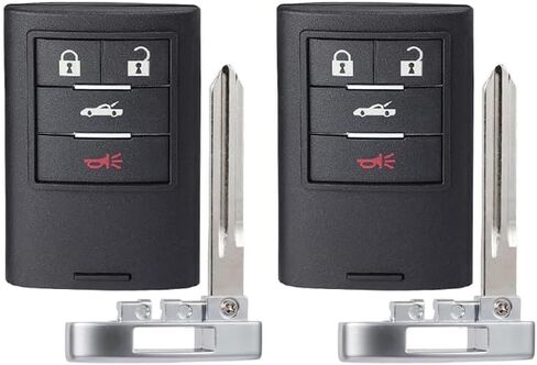 زوج Keyecu استبدال مفتاح فوب الذكي 4 أزرار لسيارة شيفروليه كورفيت 2008-2013، معرف لجنة الاتصالات الفيدرالية M3N5WY7777A، P/N:25926479 25926480 in Kuwait