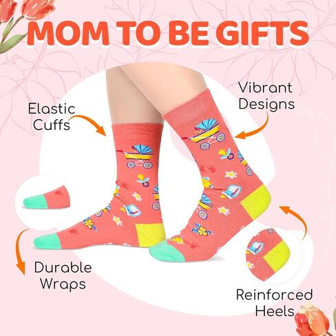 HAPPYPOP Maternity Gifts for New Mom - Pregnancy Socks for Expecting Mothers on Mothers Day in Saudi Arabia
