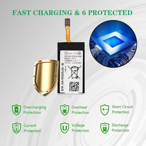 ASDAWN for 42mm Samsung Galaxy Watch Battery EB-BR810ABU Samsung Galaxy Gear S4 Battery Replacement, for SM-R810 SM-R815 with Repair Tool Set + Installation Instruction in Kuwait