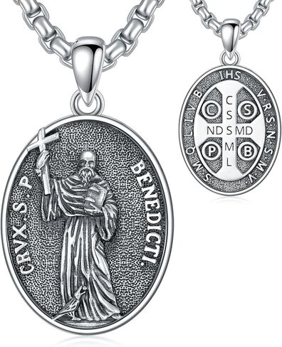 Crucifix Cross Necklace 925 Sterling Silver Christian Jesus Nail Cross Pendant Necklaces Protection Amulet Catholic Jewelry for Men Women, w/Stainless Steel Chain 22'' +2'' in Saudi Arabia