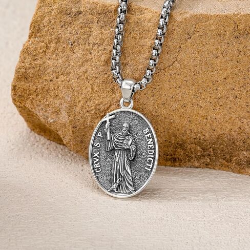 Crucifix Cross Necklace 925 Sterling Silver Christian Jesus Nail Cross Pendant Necklaces Protection Amulet Catholic Jewelry for Men Women, w/Stainless Steel Chain 22'' +2'' in Saudi Arabia