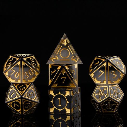 DND الراتنج النرد اللون مجموعة النرد حافة حادة الزنزانة متعدد السطوح D و D مجموعة النرد مناسبة لألعاب الطاولة D & D لعب الأدوار D20 D12 D10 D8 D6 D4 (أحمر) in Kuwait