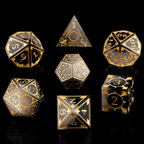 DND الراتنج النرد اللون مجموعة النرد حافة حادة الزنزانة متعدد السطوح D و D مجموعة النرد مناسبة لألعاب الطاولة D & D لعب الأدوار D20 D12 D10 D8 D6 D4 (أحمر) in Kuwait