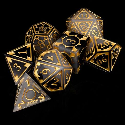 DND الراتنج النرد اللون مجموعة النرد حافة حادة الزنزانة متعدد السطوح D و D مجموعة النرد مناسبة لألعاب الطاولة D & D لعب الأدوار D20 D12 D10 D8 D6 D4 (أحمر) in Kuwait