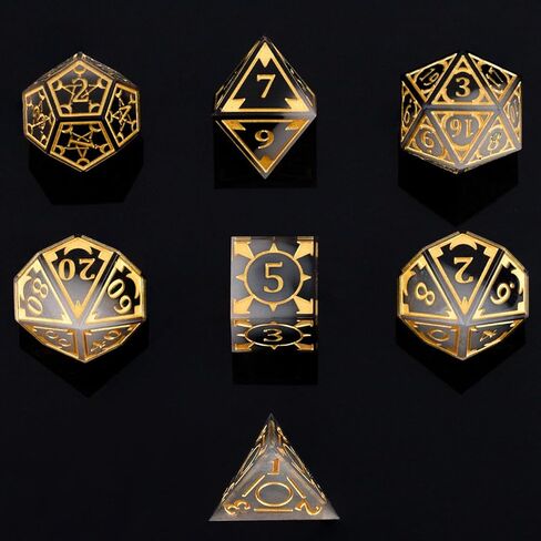 DND الراتنج النرد اللون مجموعة النرد حافة حادة الزنزانة متعدد السطوح D و D مجموعة النرد مناسبة لألعاب الطاولة D & D لعب الأدوار D20 D12 D10 D8 D6 D4 (أحمر) in Kuwait