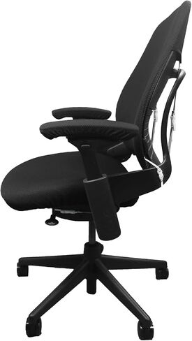 Suitable for Steelcase Leap V2 Chair Covers (4 Pieces Including armrest Covers) Breathable, Comfortable, and Slip-on (Graphite Black) in Saudi Arabia