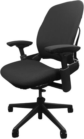 Suitable for Steelcase Leap V2 Chair Covers (4 Pieces Including armrest Covers) Breathable, Comfortable, and Slip-on (Graphite Black) in Saudi Arabia